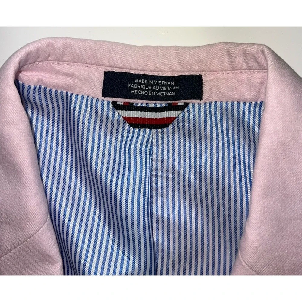 (10/b47)big Kids Tommy Hilfiger  Pink and Blue Blazer Jacket Size 16